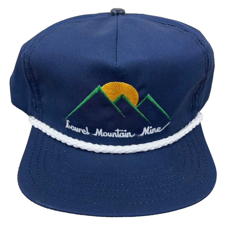 Vintage Coal Mining Trucker Hat Cap Snapback 90s USA Rope Laurel Mountain Mine